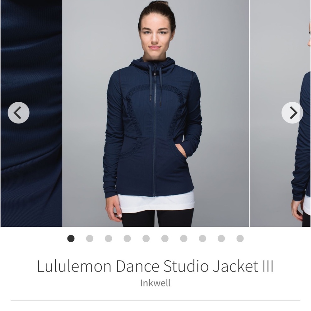 Lululemon Dance Studio Jacket III in Navy.
